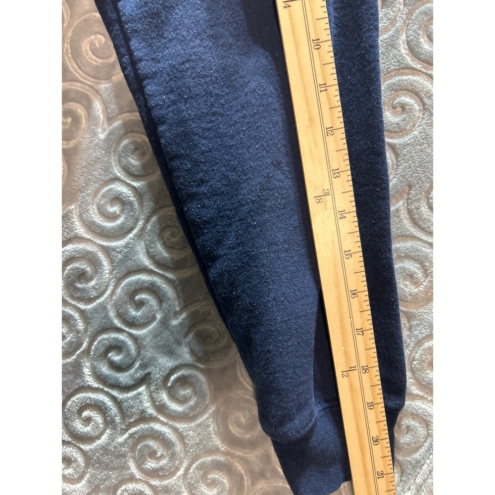 Gilden Navy Blue‎ Hooded Sweatshirt Pullover Hoodie Pocket size M - Picture 5 of 9